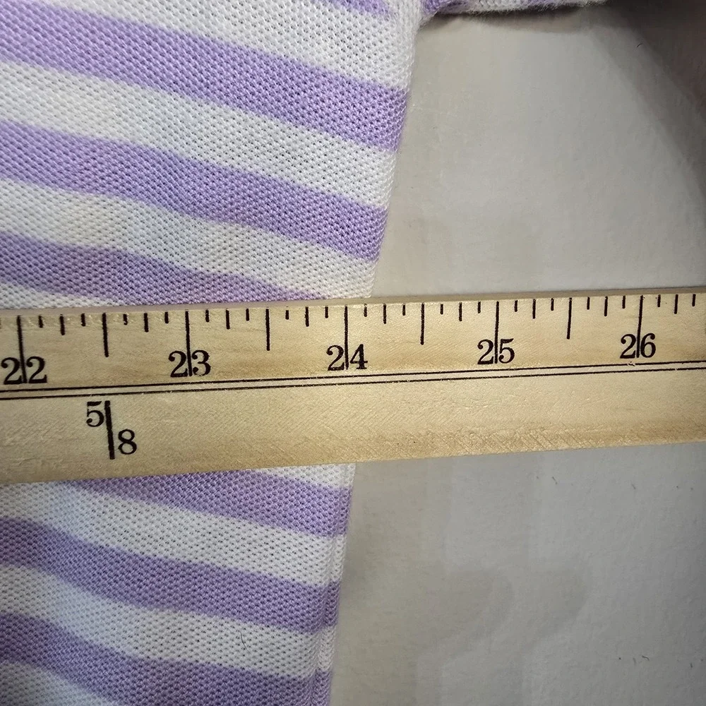 Nautica Mens 2XL Short Sleeve Polo Shirt Purple White Striped, Classicore, ‎ Y2K